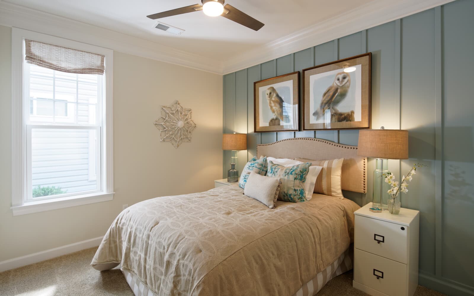 A secondary bedroom at the Picasso at Heritage Shores 