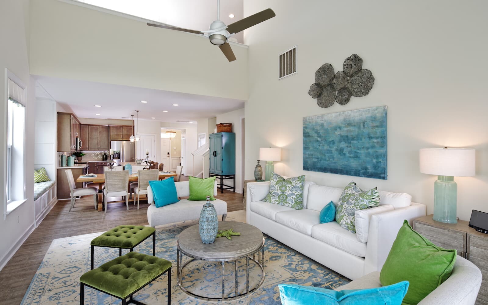 The living room of the Picasso at Heritage Shores in Bridgeville DE