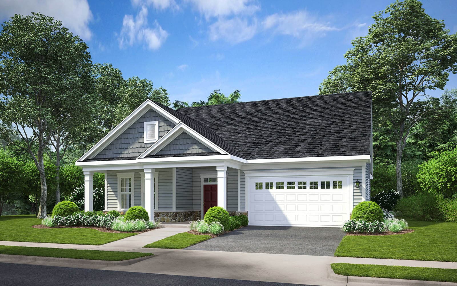 Elevation 1 Elevation 1 of the Quincy II a home design offered at Heritage Shores.