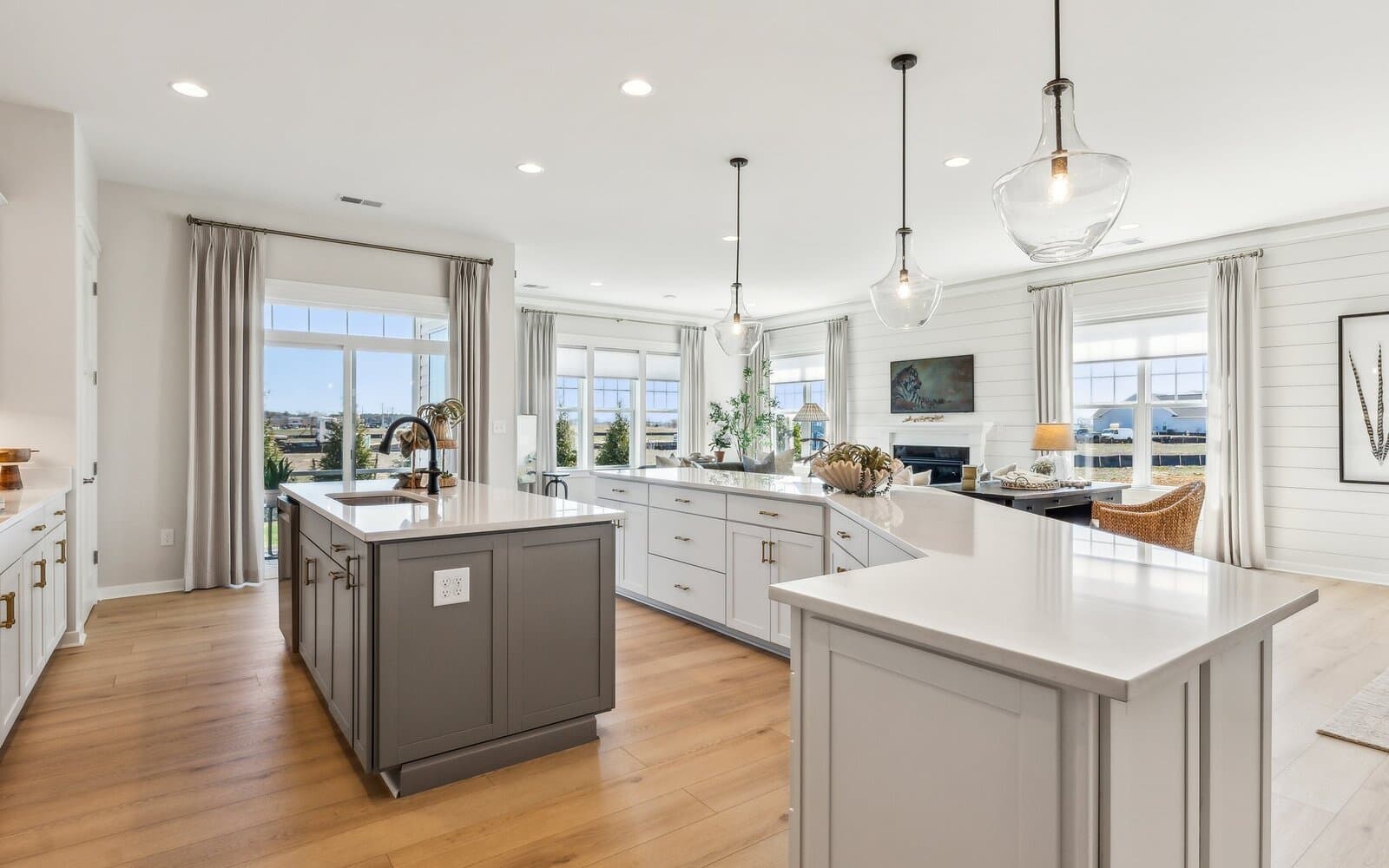 The kitchen of the Quincy II at Heritage Shores by Brookfield Residential.