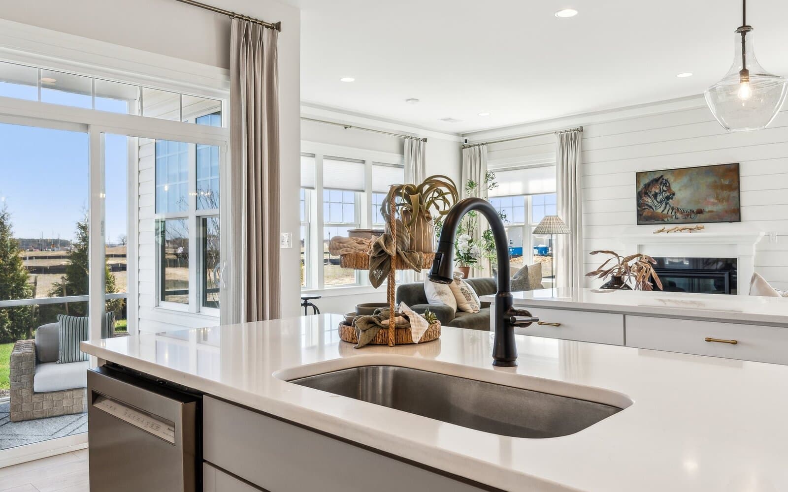 The kitchen sink of the Quincy II at Heritage Shores by Brookfield Residential.