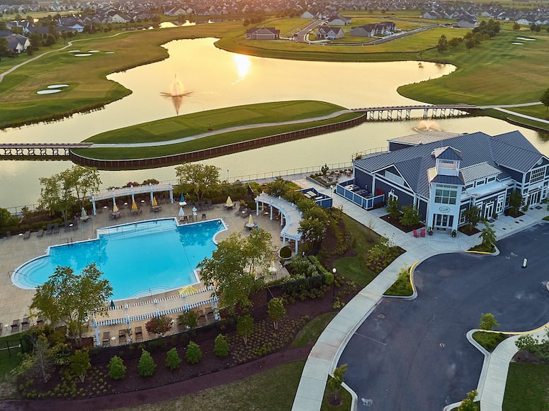 The outdoor pool and Sugar Beet Market at Heritage Shores in Bridgeville DE