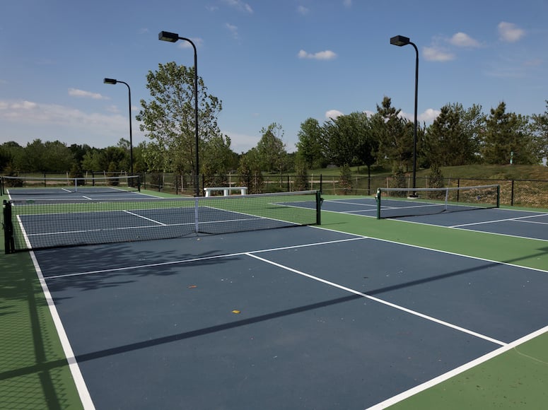 A pickleball court at Heritage Shores in Bridgeville DE
