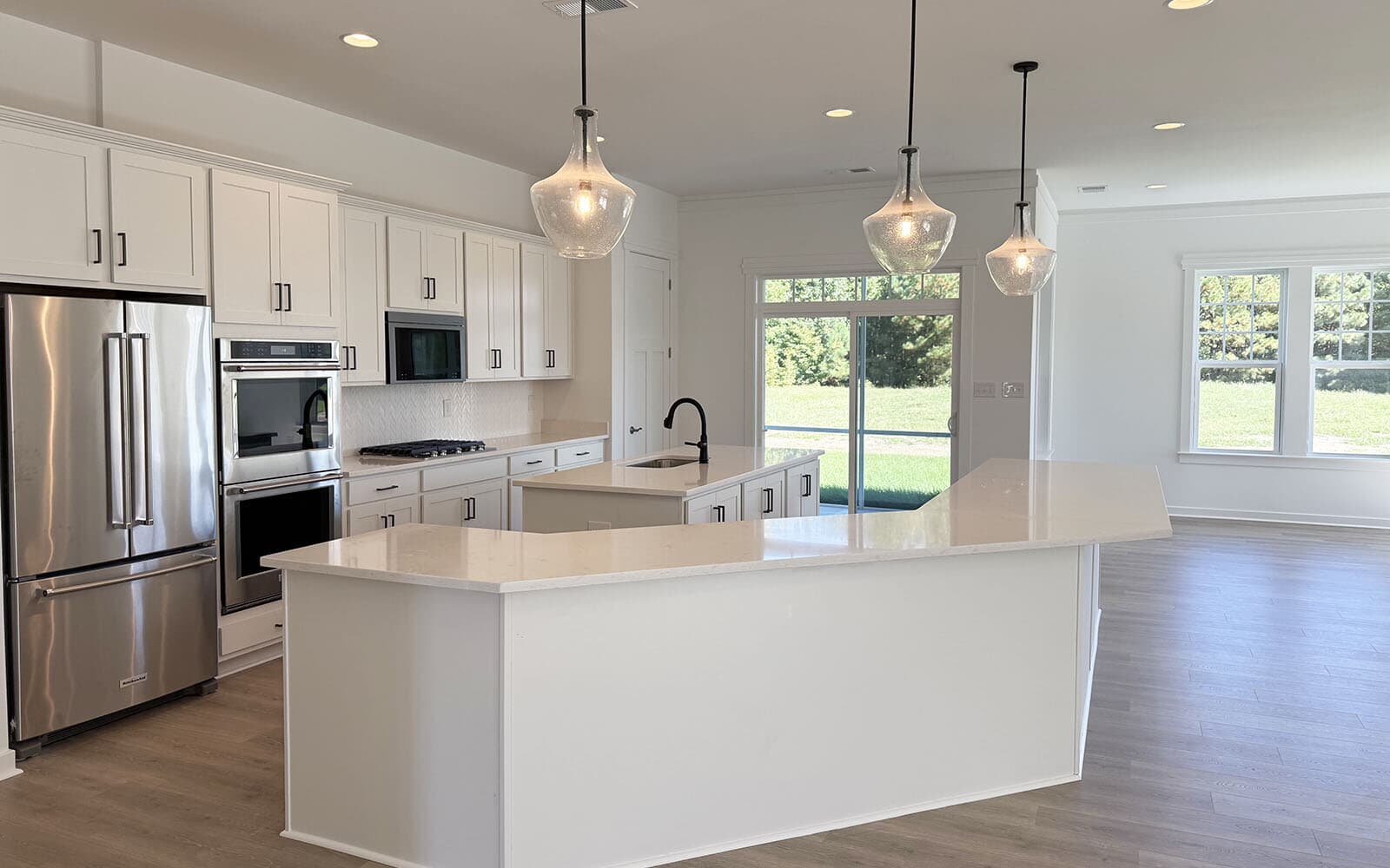The kitchen of the Quincy II on homesite 1151 at Heritage Shores.