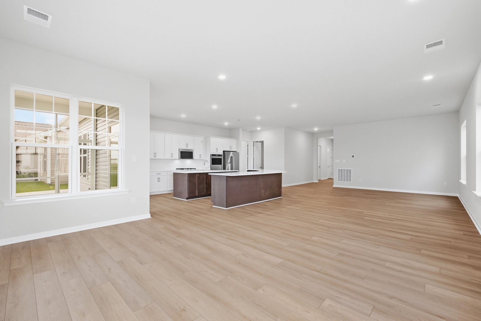 The main level from the family room of the Quincy II on homesite 988.