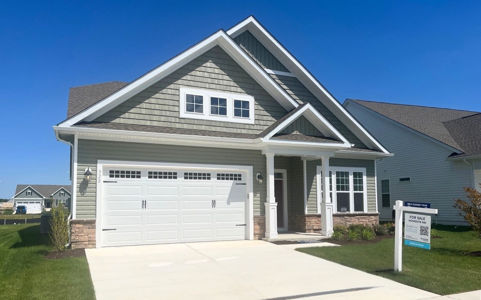 The exterior of the Picasso on homesite 991 at Heritage Shores.