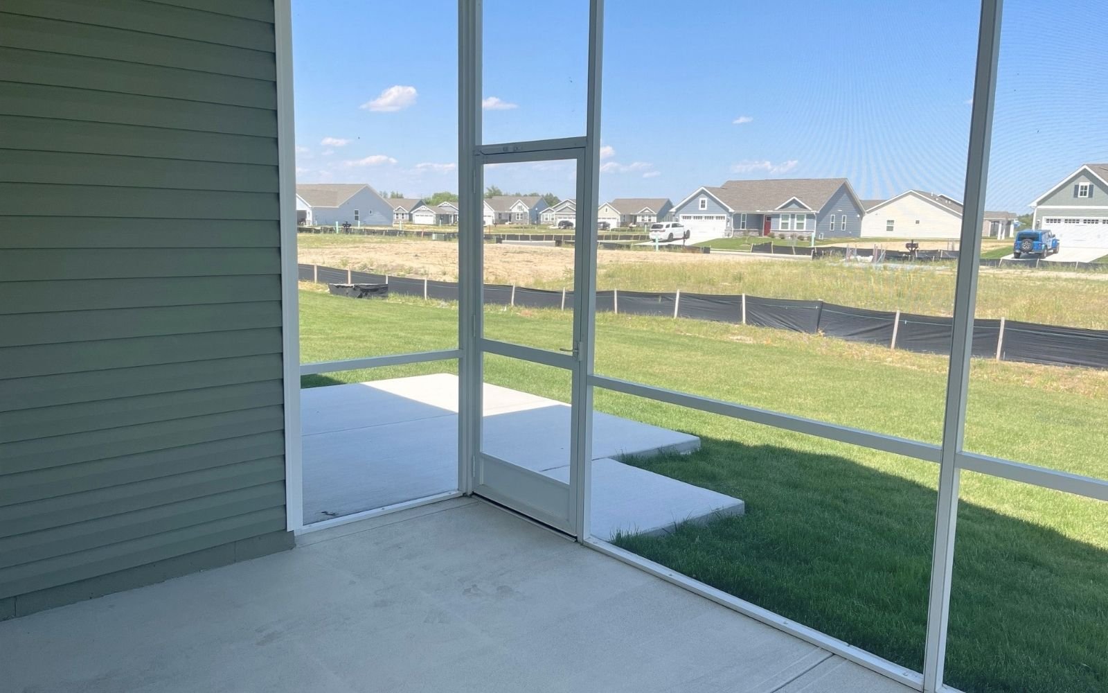 The screened porch of the Picasso on homesite 991 at Heritage Shores.