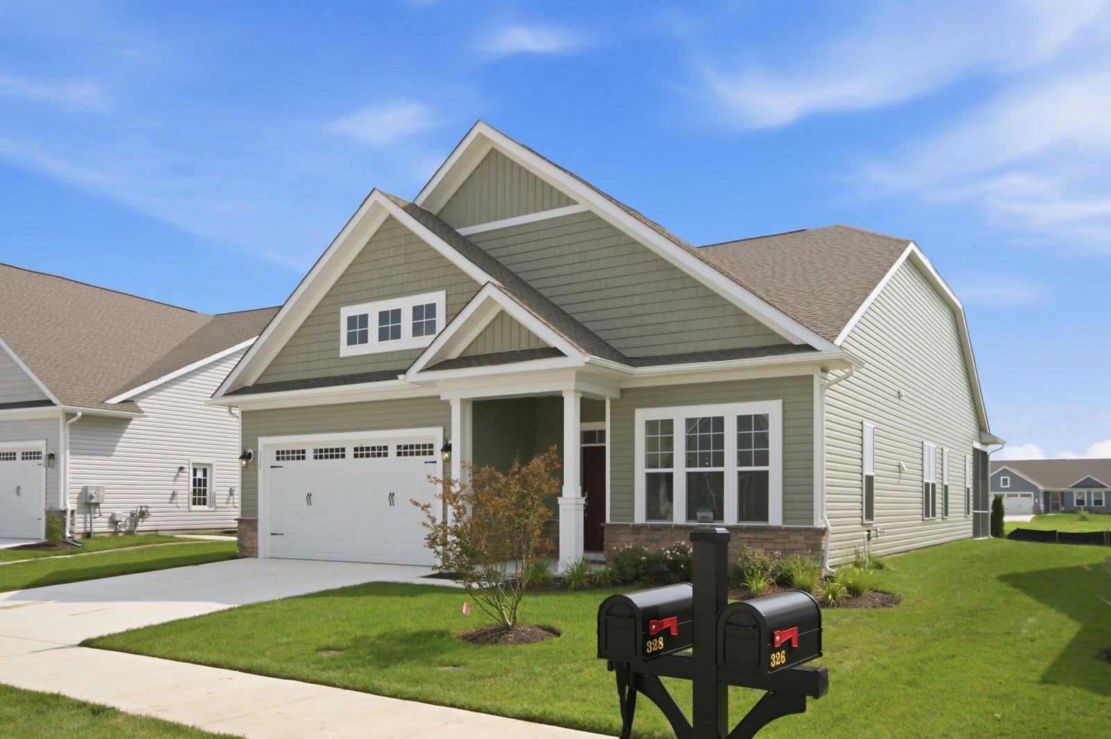 The front exterior of the Picasso on homesite 991.