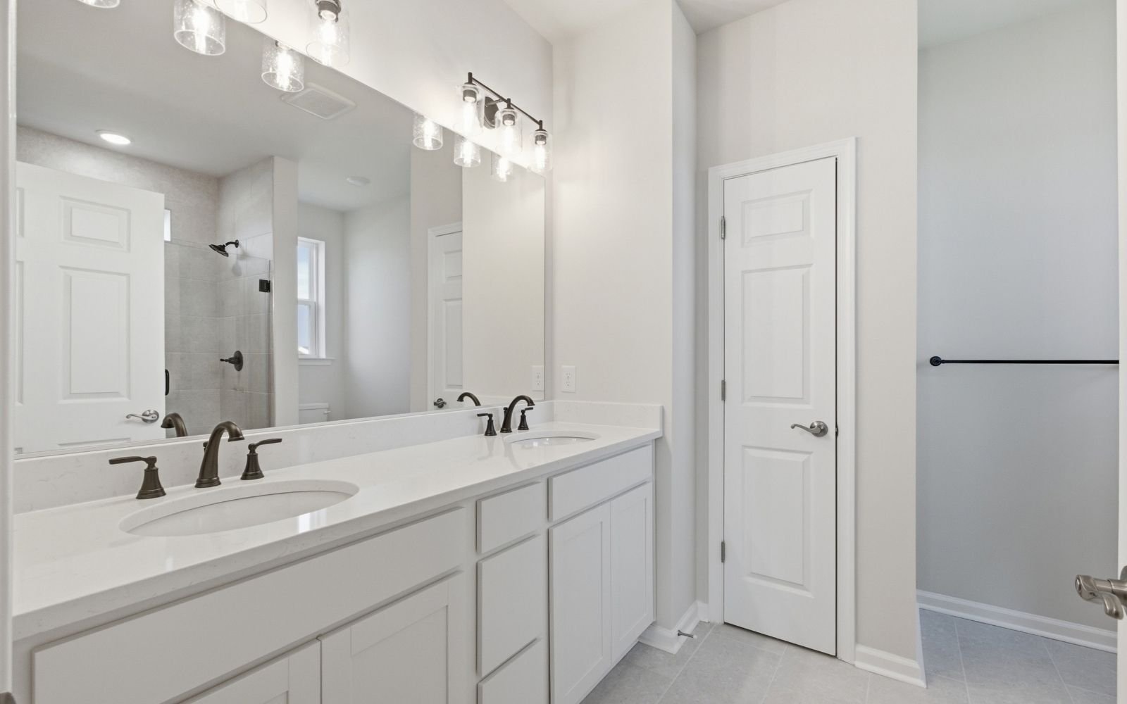 The primary bathroom of the Monet at Heritage Shores.