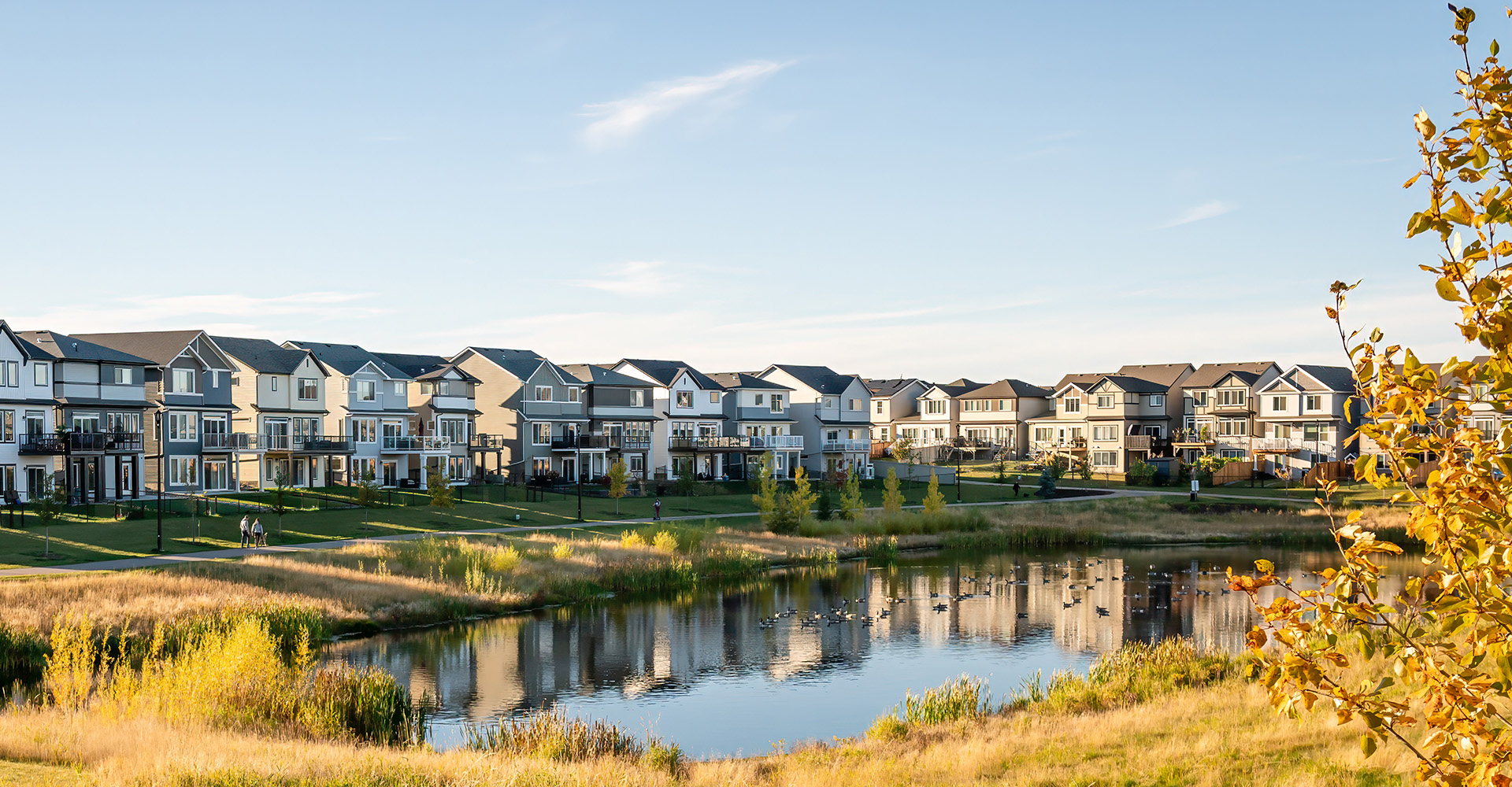 Photo of homes in the Edgemont Community during Fall