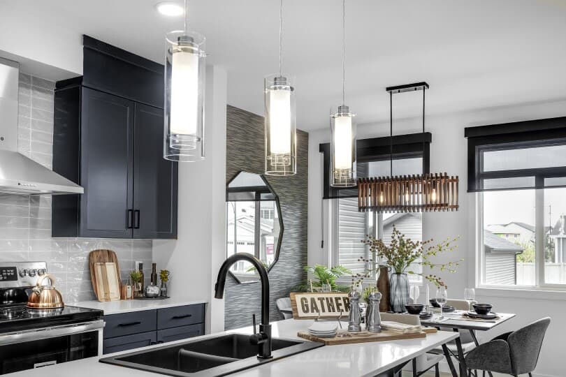 Kitchen details at Eton at Chappelle Gardens by Brookfield Residential in Edmonton, AB