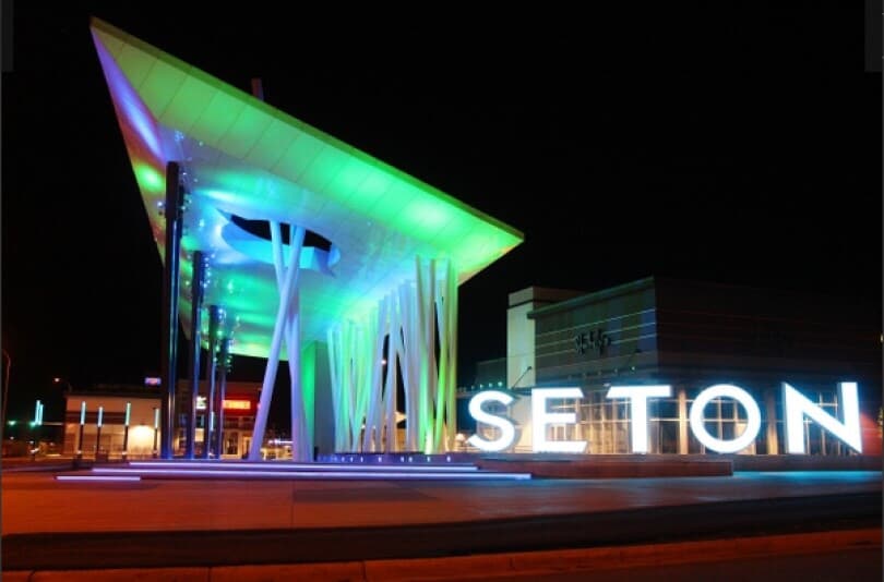 Entry signage at Seton by Brookfield Residential in Calgary, AB