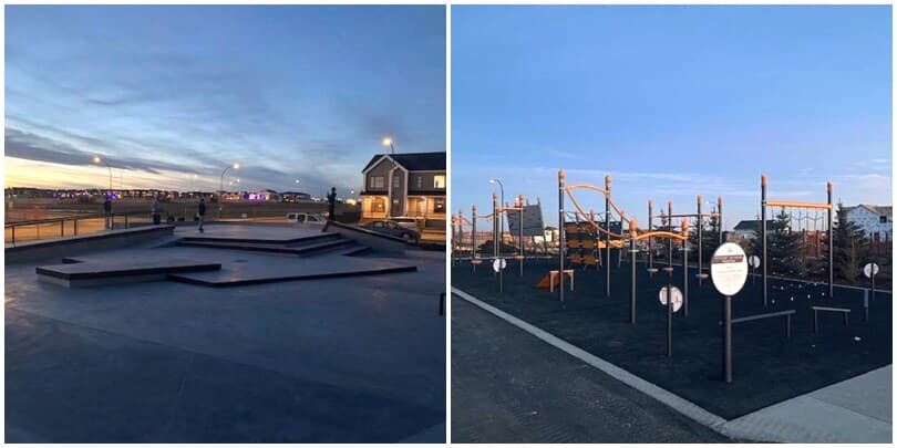 Skate park and Ninja park at Seton by Brookfield Residential in Calgary, AB