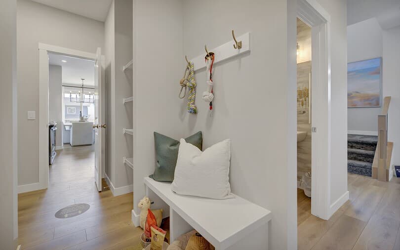 Mudroom in Purcell at Livingston by Brookfield Residential in Calgary, AB