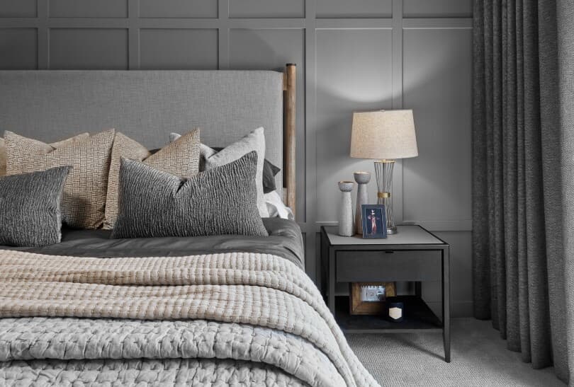 Primary bedroom details in Robson at The Orchards by Brookfield Residential in Edmonton AB