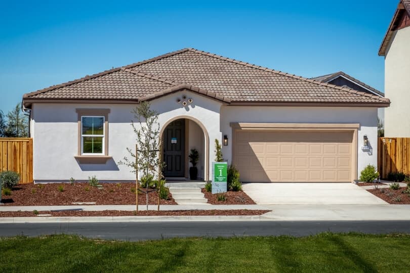 Spanish Exterior of Residence 1 in Tesoro Neighborhood at Amoruso Ranch Community in Sacramento CA