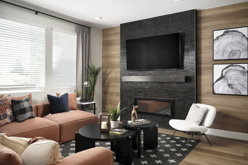 Great Room Interior in Horizon Three of Horizon Townhomes Portfolio in Midtown in Denver CO