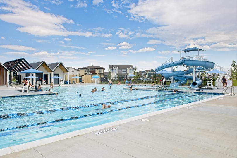 Community pool at Central Park in Denver CO