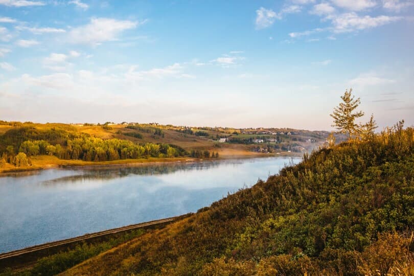 The river at Rockland Park by Brookfield Residential in Calgary AB