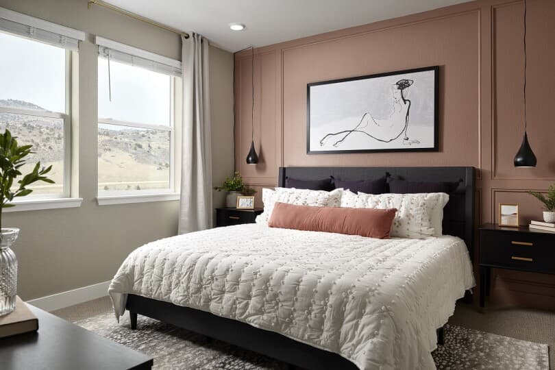 Primary bedroom in Cadence 11 at Solterra by Brookfield Residential in Lakewood CO