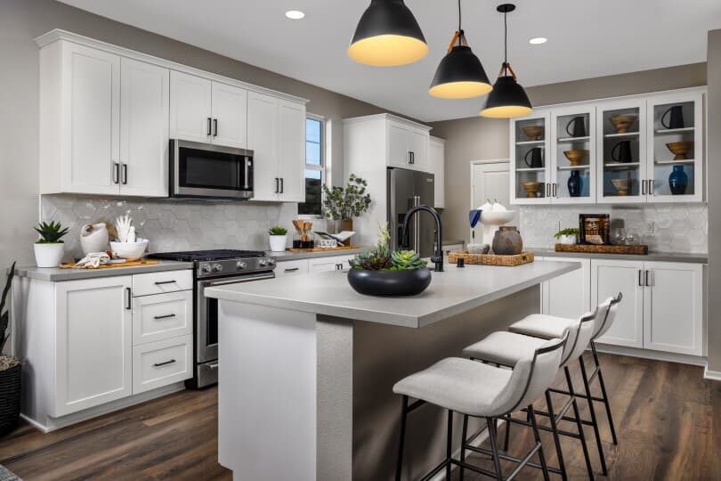 Plan 3 Kitchen at Dwell at New Haven in Ontario CA