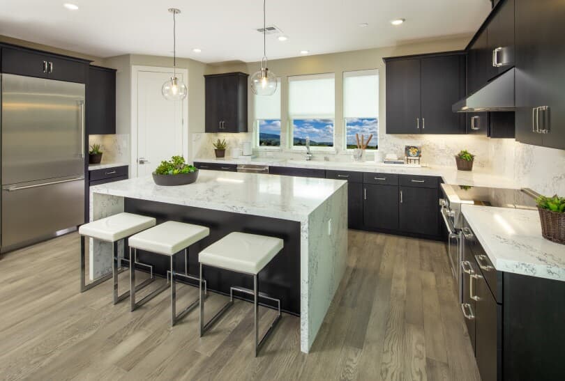 Residence 2 kitchen in the Sundance Neighborhood at Rosewood in Morgan Hill CA
