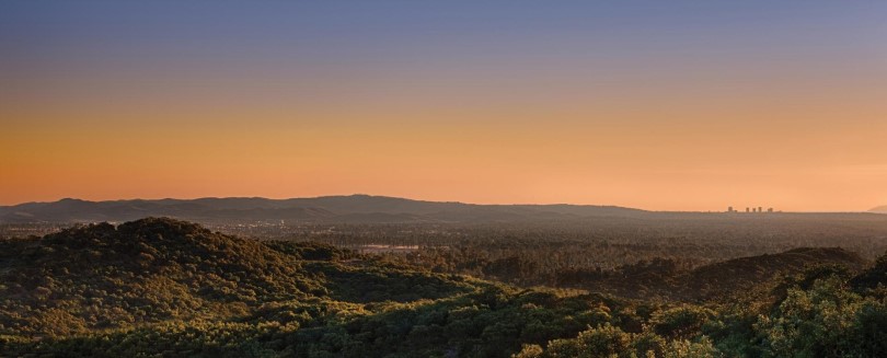 Sunset view from Orchard Hills in Irvine CA