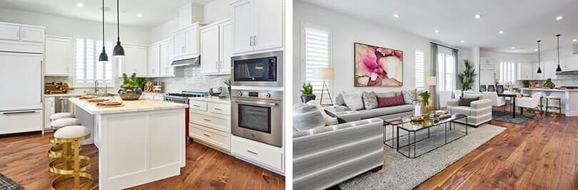 Residence 3 kitchen, great room 2 - Huntington - new homes Dublin, CA - Brookfield Residential