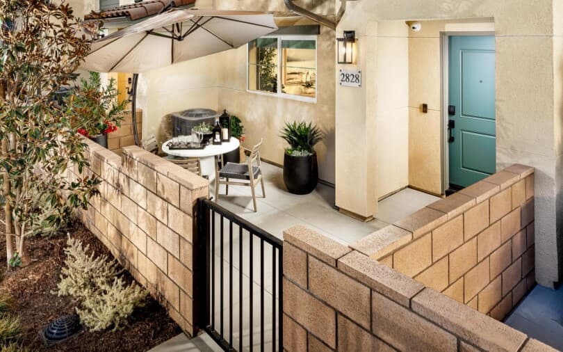 Residence 4 Patio at Magnolia Townhomes in Arcadia CA