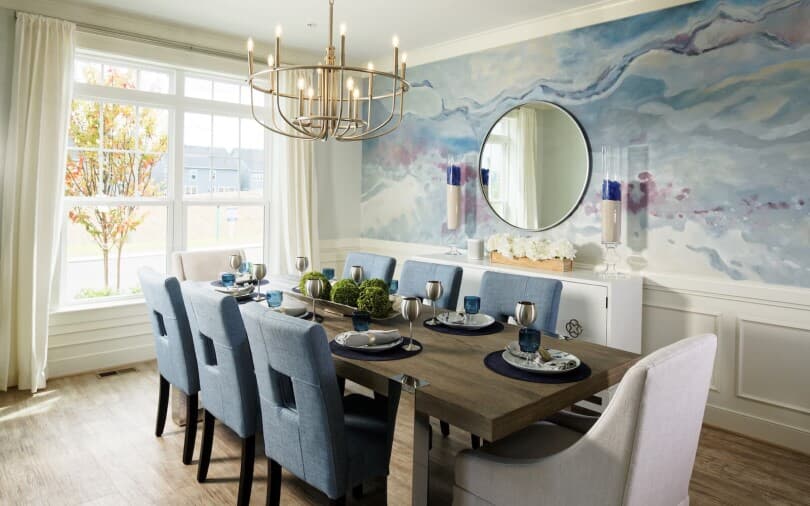 Dining room in Beckner at Bellamy by Brookfield Residential in Clarksburg MD