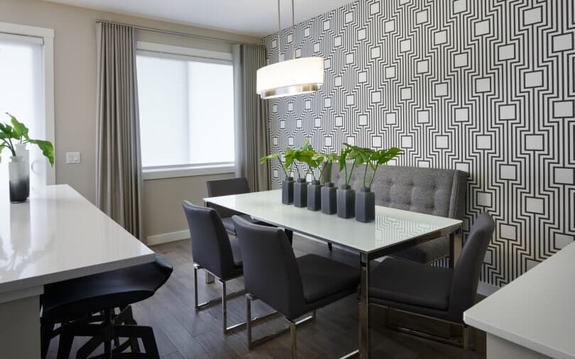 Dining room in Wicklow at Chinook Gate by Brookfield Residential in Calgary