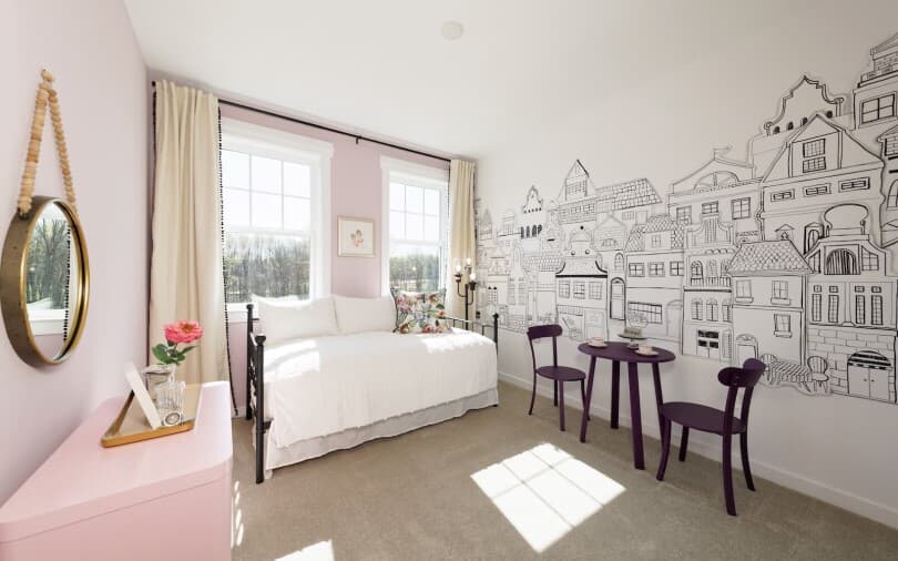 Kid bedroom in Glendale at Dowdens Station by Brookfield Residential in Clarksburg MD