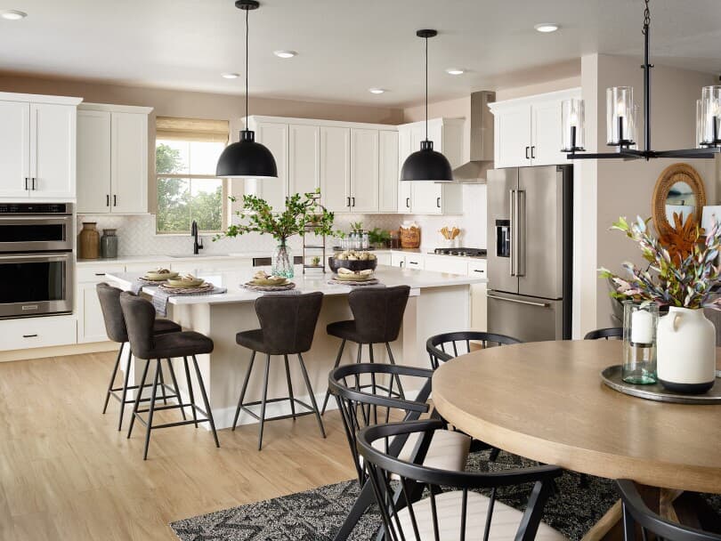 Harvest 8 kitchen at Barefoot Lakes by Brookfield Residential in Firestone CO