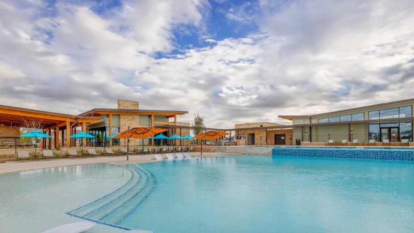 Community pool at the Elyson community by Brookfield Residential in Katy TX