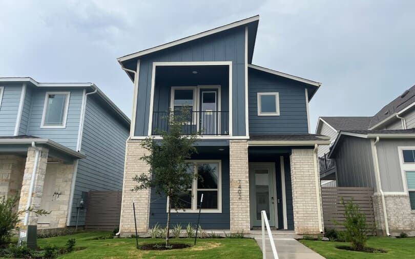 Exterior of Beckfield Floor Plan in Urban Homes at Easton Park in Austin TX