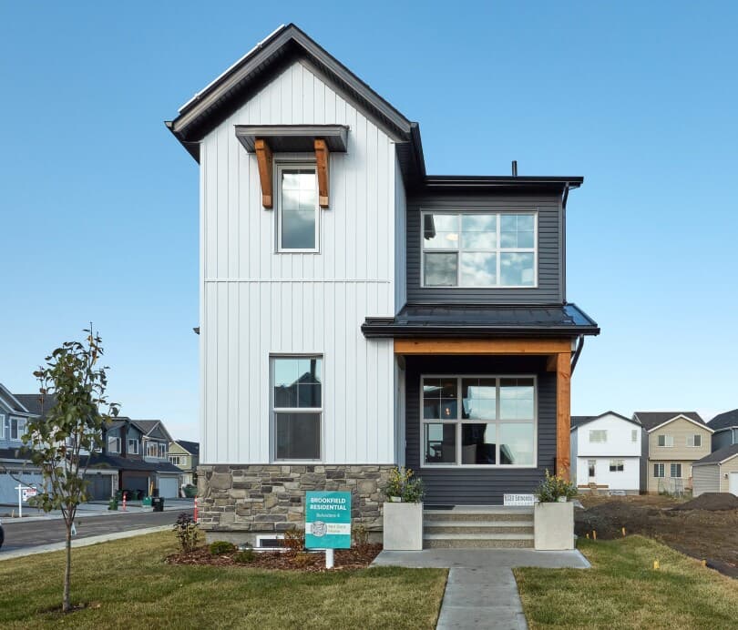 Exterior of Belvedere 4 in Laned Collection at Edgemont in Edmonton AB