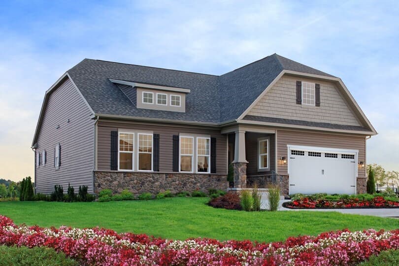 Exterior of Savoy II in the 55+ Collection at Heritage Shores by Brookfield Residential in Bridgeville DE