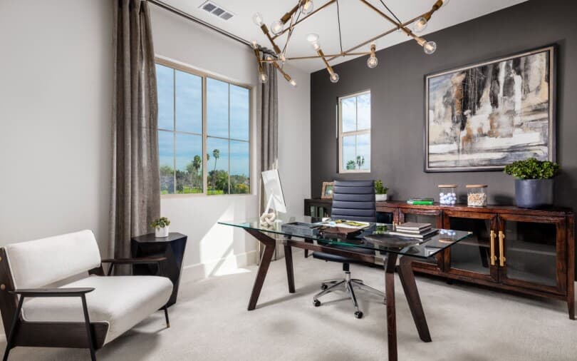 Home Office in Villa Plan 6 at Los Coyotes by Brookfield Residential in Buena Park CA