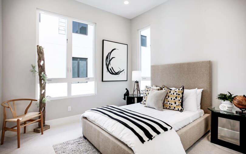 Guest bedroom in a Brookfield Residential home in Southern California
