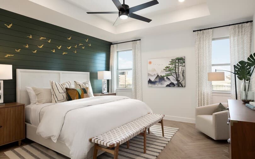 Cambridge primary bedroom at Easton Park in Austin TX