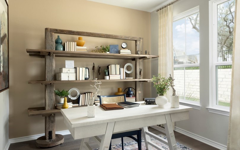 Home office in Mitchell floor plan in the Villas Collection at Kissing Tree in San Marcos TX