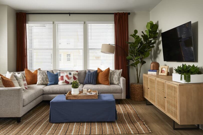 Tealight 4 Living Room at Central Park by Brookfield Residential in Denver CO