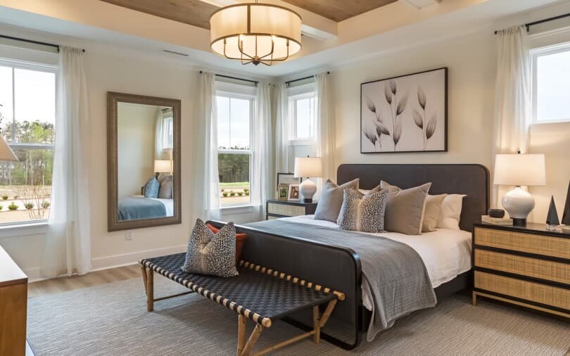 Declan Primary Bedroom at Wendell Falls by Brookfield Residential in Wendell NC