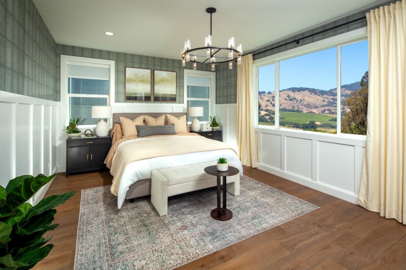 Primary Bedroom Patina Residence 1 at Napa RiverSound in Napa CA