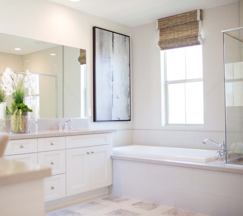 Primary bathroom details at Legado in Portola Springs in Irvine, CA