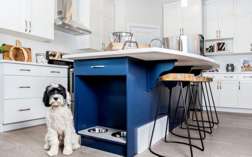 Built in feeding station in the Paisley Community in Edmonton AB