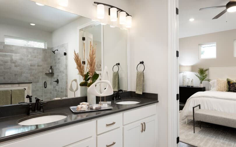 Bath in Villa Plan 2 at Kissing Tree by Brookfield Residential in San Marcos TX