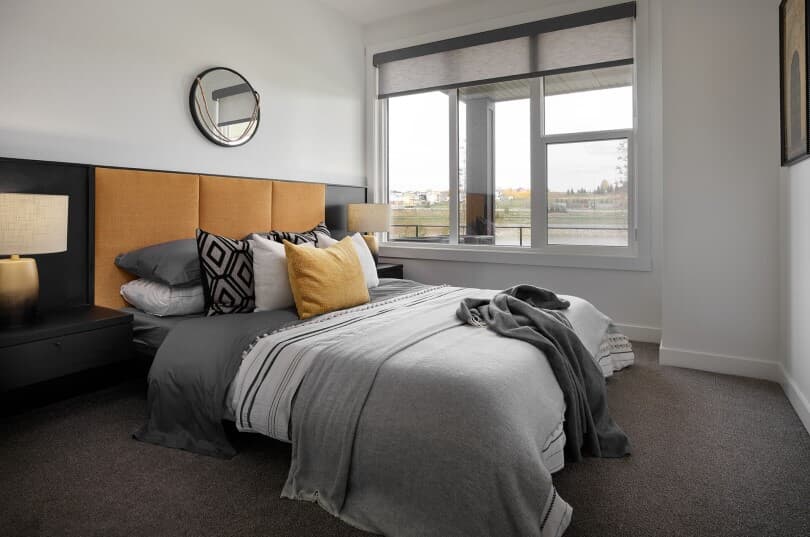 Basement bedroom in Columbia at Rockland Park by Brookfield Residential in Calgary, AB