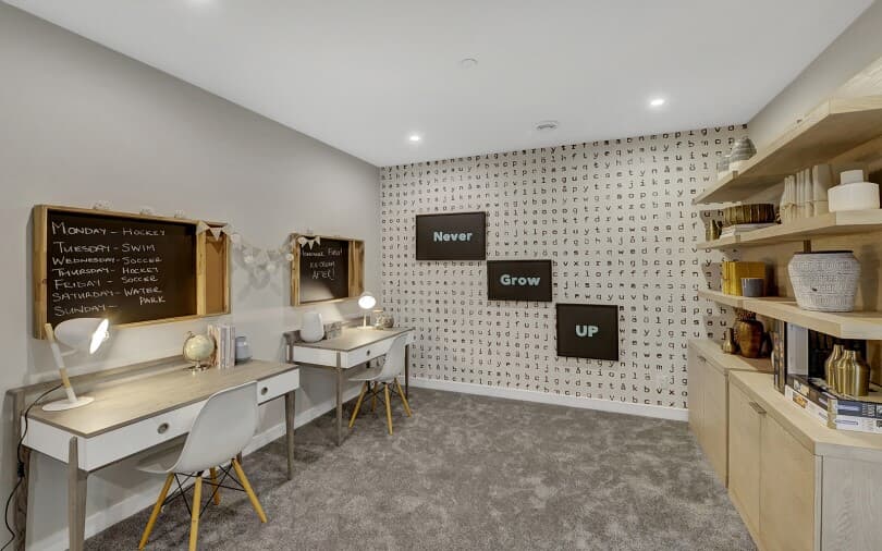 Basement study in Purcell 2 at Livingston by Brookfield Residential in Calgary, AB