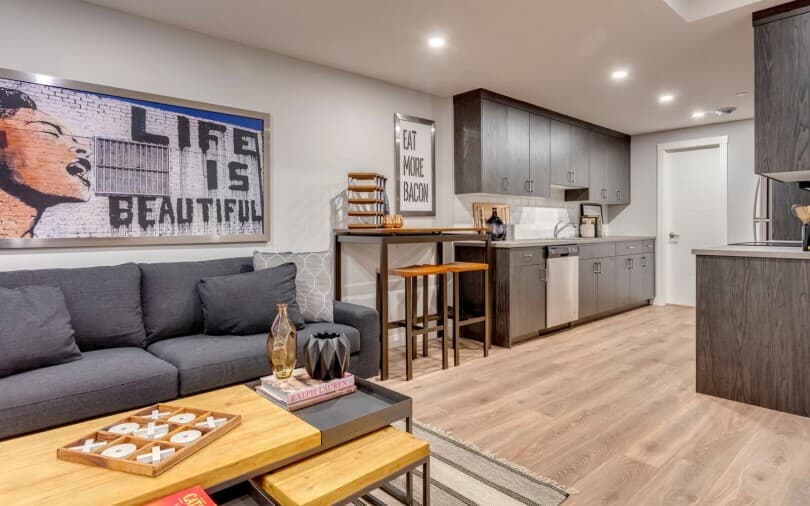 The Oak Basement Suite at Livingston by Brookfield Residential in Calgary, AB